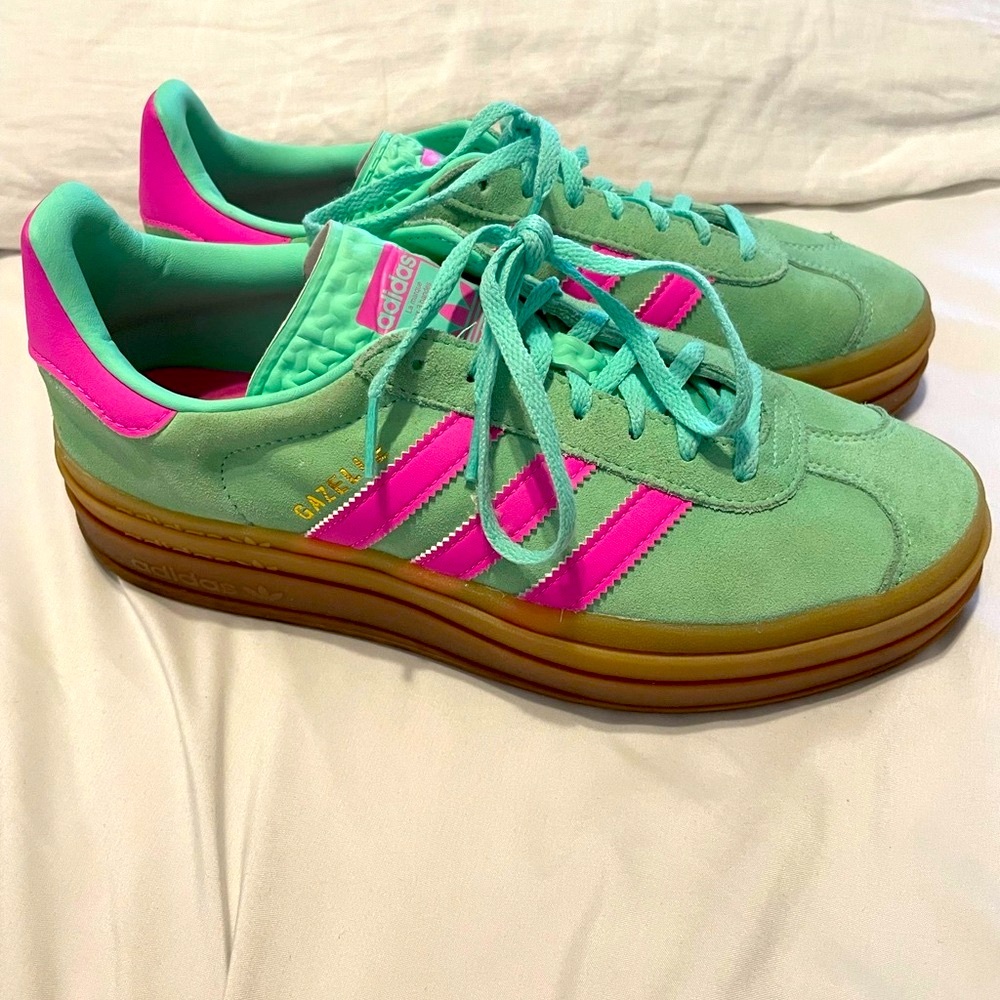 Adidas Women's Mint and Pink Sneakers